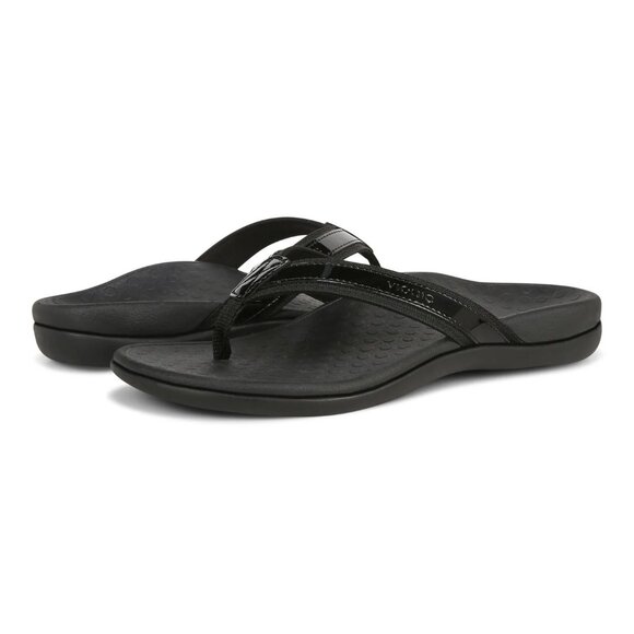 Vionic   Women's   TIDE   II   Toe   Post   Black   Flip   Flop   Sandals - Picture 10 of 12